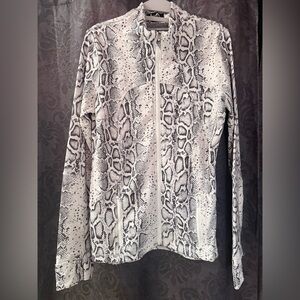 Women's Snake Print Zip-Up Sweatshirt